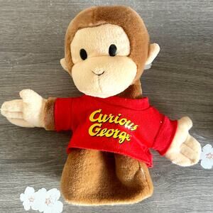 Curious George Monkey Applause Plush Animal Hand Puppet with Shirt 10” NO TAG